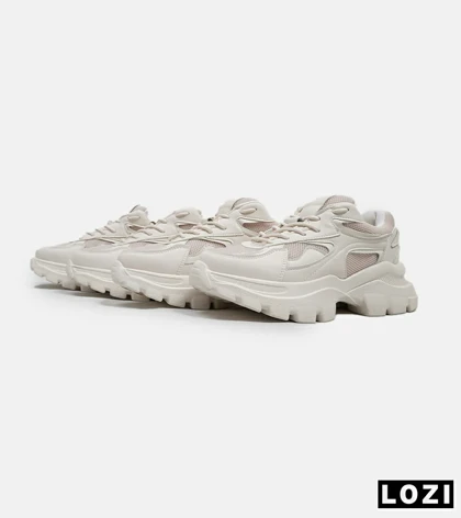 کفش کتانی مردانه کرم BERSHKA