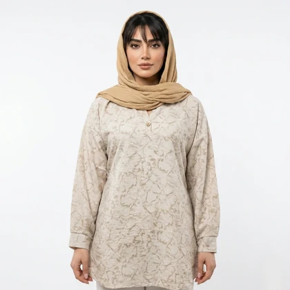 شومیز دو دکمه آبرنگی مدل آدل علیدسا