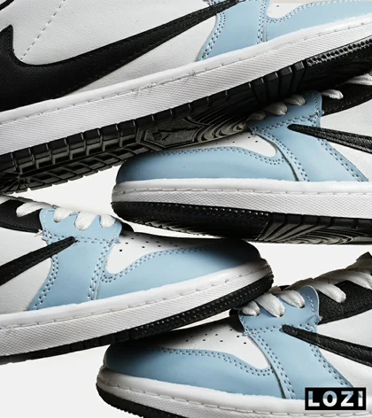 کفش کتانی مردانه مشکی سفید آبی نایک NIKE travis scott