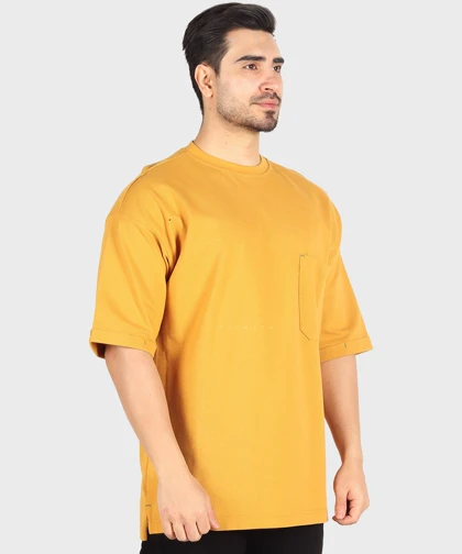 تیشرت باکسی مردانه ساده و تک جیب 1721