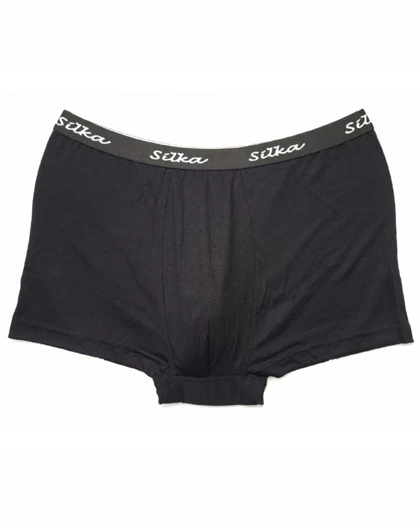 شورت مردانه پنبه نیم‌پا سیلکا کش از رو مشکی