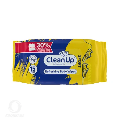 دستمال مرطوب 15 تایی SPORT CLEAN UP