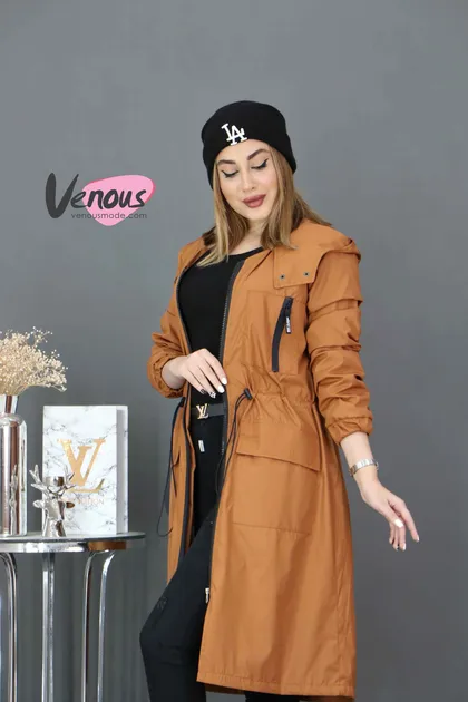 بارانی بلند سه جیب کمرگت