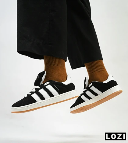 کفش کتانی مردانه مشکی سفید ADIDAS Campus
