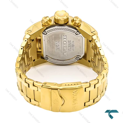 ساعت اینویکتا زئوس طلایی صفحه مشکی مردانه Invicta-6253-G