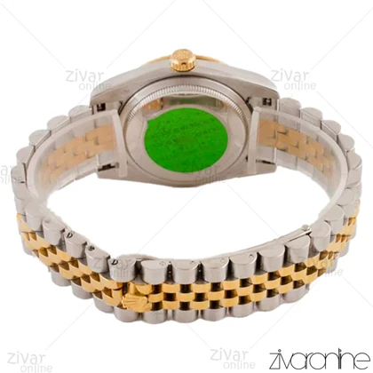 ساعت رولکس دیت جاست زنانه صفحه نقره ای ایندکس خطی مدیوم 104729