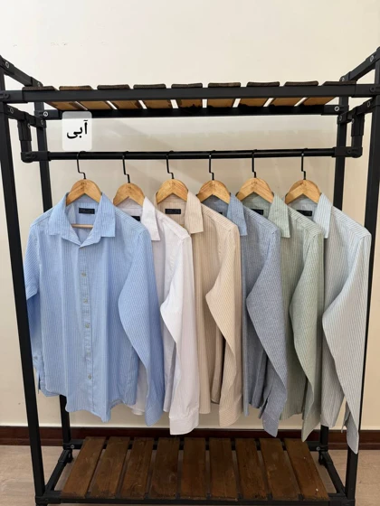 پیراهن راه راه نخ پنبه 2633