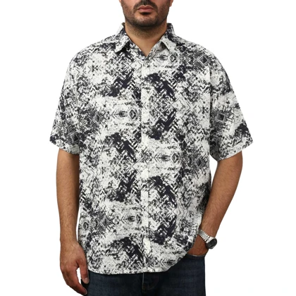 پیراهن آستین کوتاه کنفی مردانه برند مد مدل 14211113