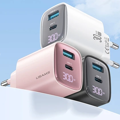شارژر دیواری 30 وات یوسامز USAMS مدل CC229 دو پورت