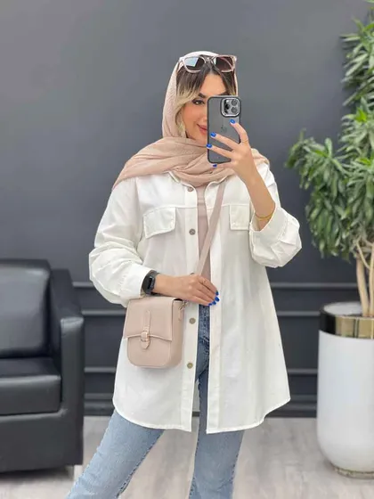 مانتو بغل زیپ جیب نما