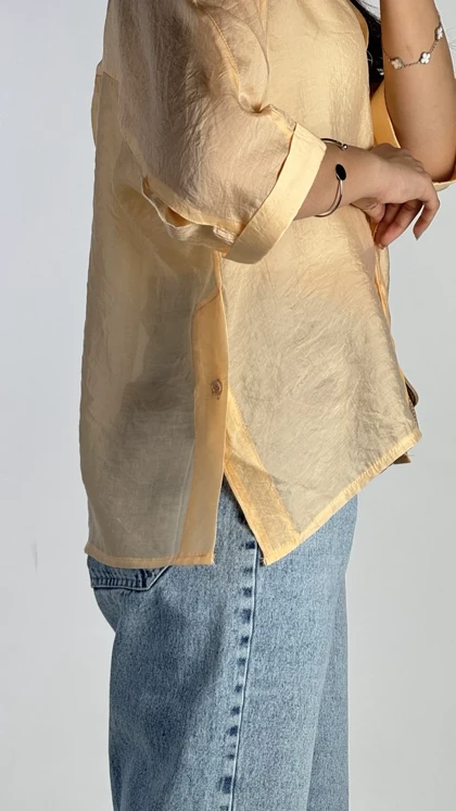 شومیز بغل دکمه کد : 500651