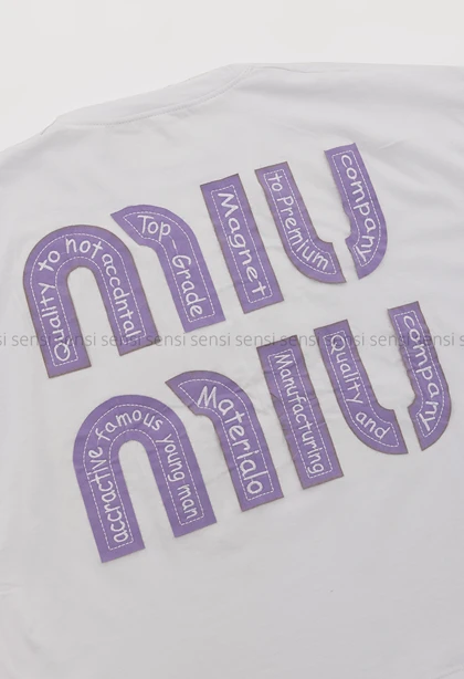 ست تیشرت شلوارکMIUMIUتیکه دوزی کد1006221