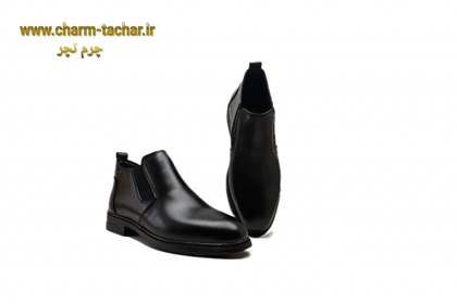 نیم بوت مردانه چلسی دو ورکش چرم طبیعی