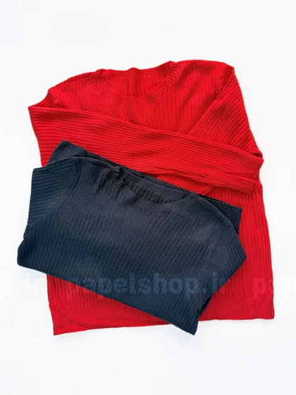 بلوز بافت گپ آستین بلند ساده