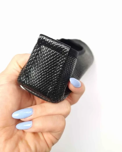 پاپوش زنانه پوست ماری سیلکا مشکی