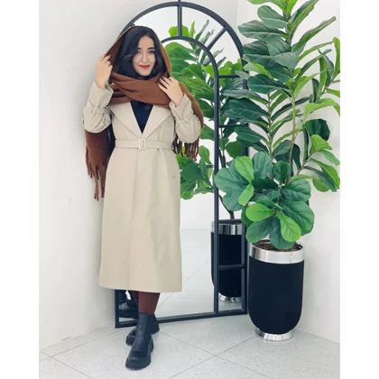 بارانی بلند مدل کایلین آستردار