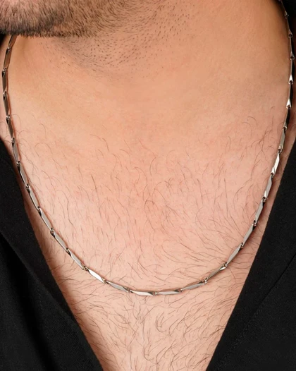 زنجیر سفید کبریتی استیل