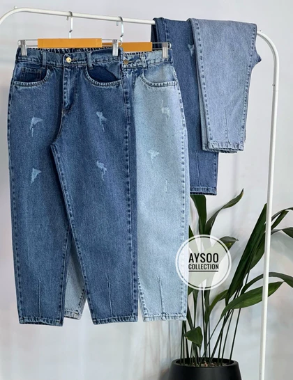 شلوار مام فیت جین