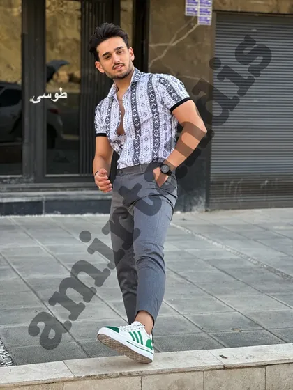 پیراهن چاپی راه راه