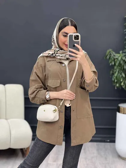 مانتو لینن چهار جیب