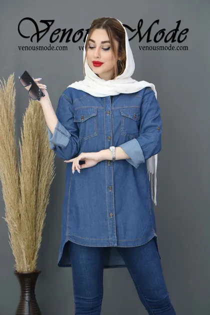 شومیز جین تیره