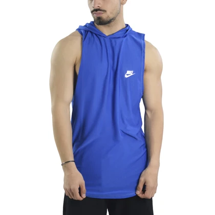 رکابی کلاهدار ورزشی مردانه نایک مدل VHD-Dri Fit-4K1003 آبی