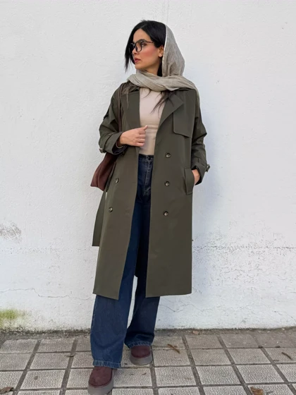 ترنچ کت بارانی آستردار شیدا