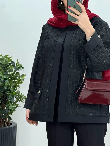 مانتو کتی مجلسی ژاکارد طلوع