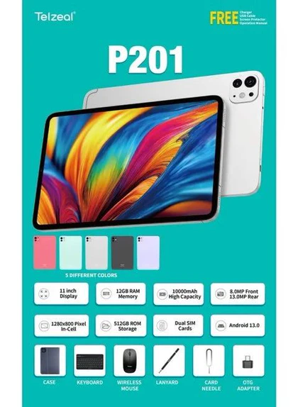 تبلت Telzeal P201 با نمایشگر 11 اینچ، رم 4 گیگابایت و حافظه 32 گیگابایت