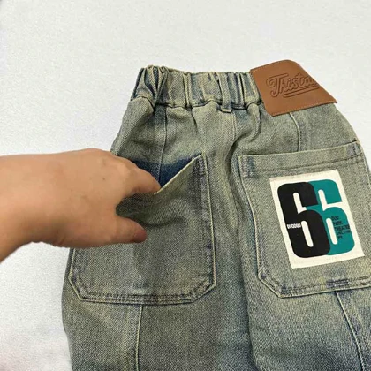 شلوار مام بچه گانه طرح دورنگ 66 خارجی