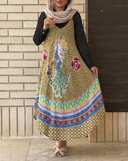 سارافون طرح طاووس 7035