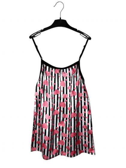 پیراهن ساتن طرح قلب 256