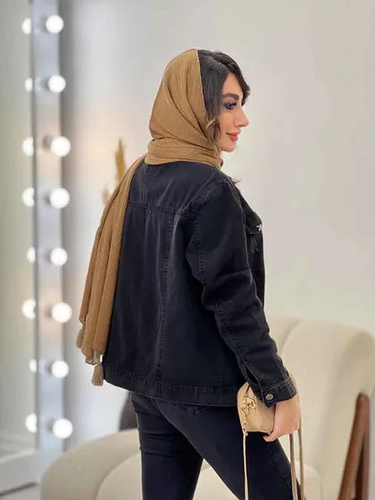 کت جین دو جیب ستین