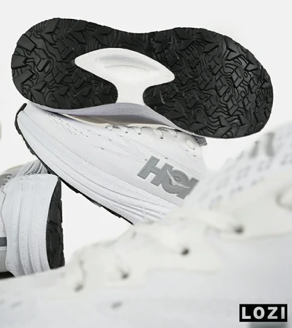 کفش کتانی سفید طوسی HOKA مدل 7334