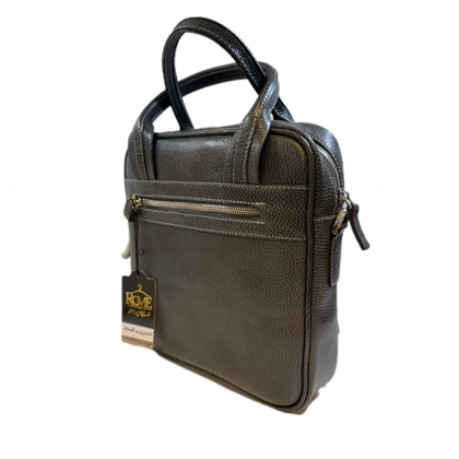 کیف دوشی چرم طبیعی 301 طوسی