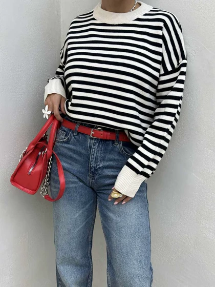 بلوز بافت راه راه