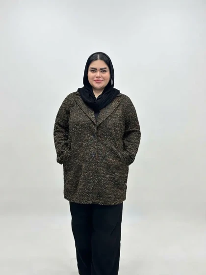کت بوکله سایز بزرگ زنانه طرح بلدرچین