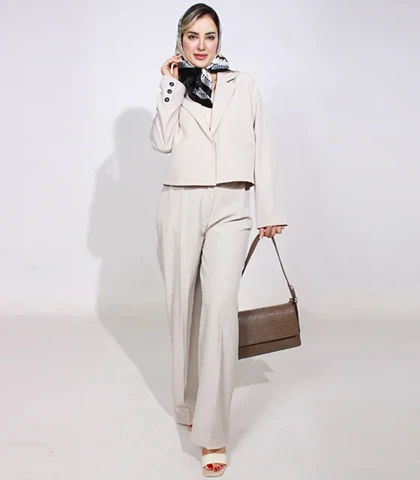 ست کراپ کت و شلوار کد 1105