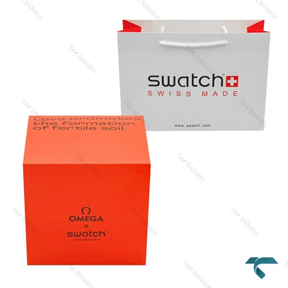 جعبه اصلی ساعت مچی امگا سواچ ماموریت به زمین لاوا Swatch-Box-7795-U
