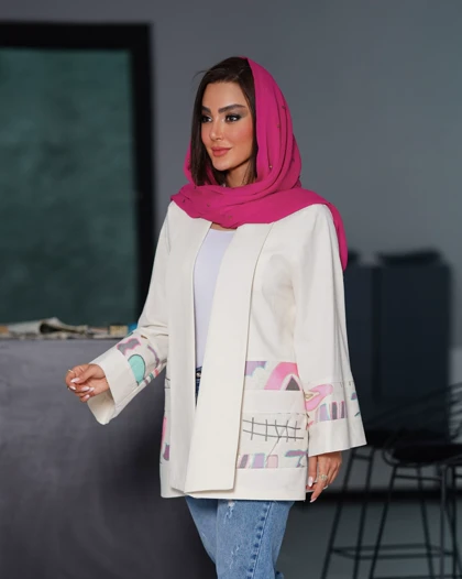 مانتو زنانه لینن آستین کلوش