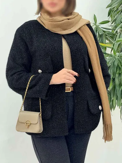 کت جیب نما دکمه طلایی