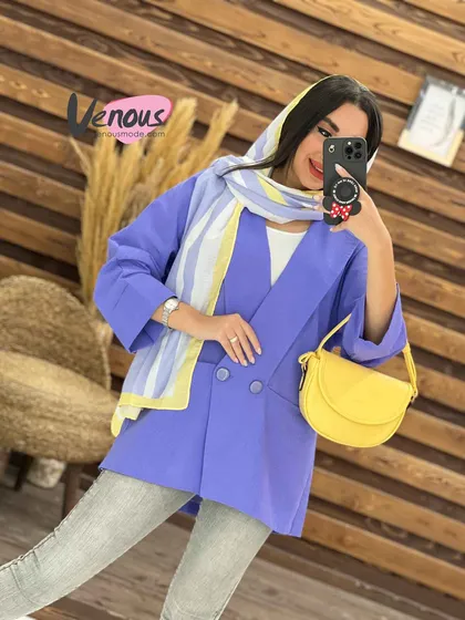 مانتو یقه پهن دو دکمه