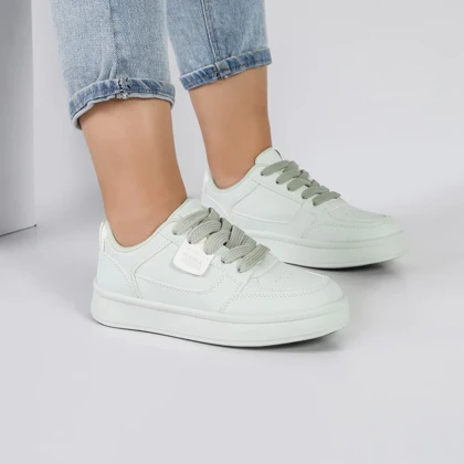 کفش و کتانی ونس راحتی زنانه و دخترانه مدل YEERFA رنگ سبز پاستلی کد M963