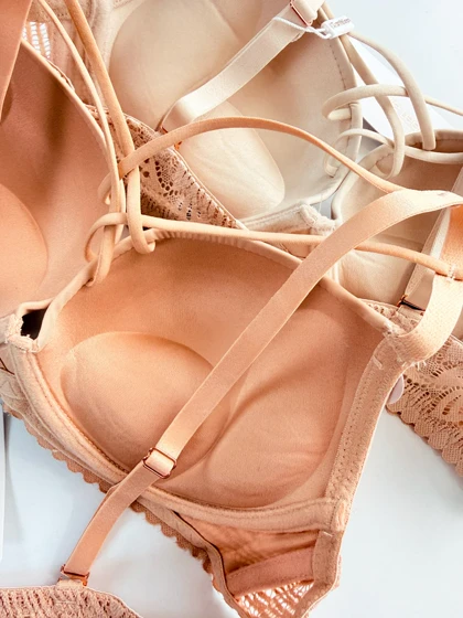 ست شورت و سوتین فنر دار هارنس دار گیپور