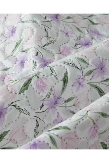روتختی چندمنظوره یک نفره English Home مدل Viola Bloom پلی‌استر - بنفش