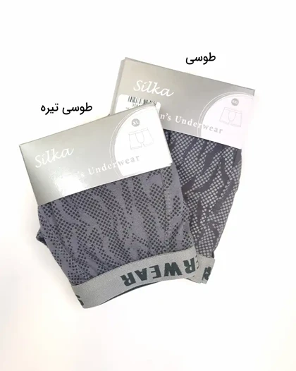 شورت مردانه نیم پا طرح مواج سیلکا