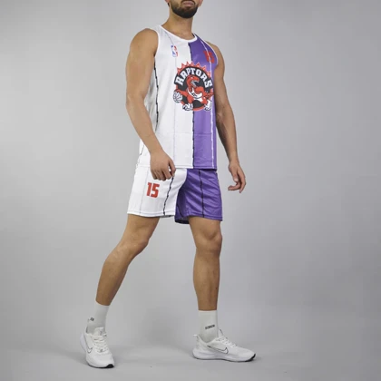 ست رکابی و شلوارک ورزشی مردانه تورنتو رپتورز مدل PY-2B1031 بنفش