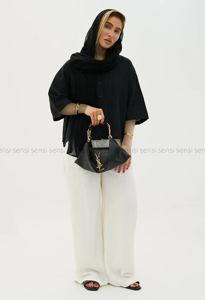 شومیز باکسی شیشه ای کد1005681