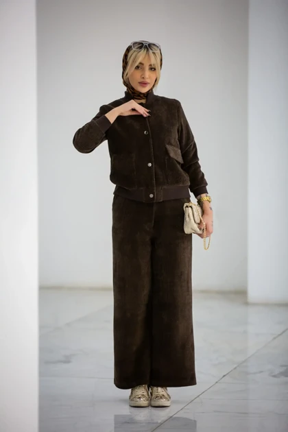 بامبر زنانه بیسکوئیتی دوجیب