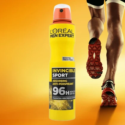 اسپری ضد تعریق مردانه لورآل, مدل Invinvible Sport حجم 250ml